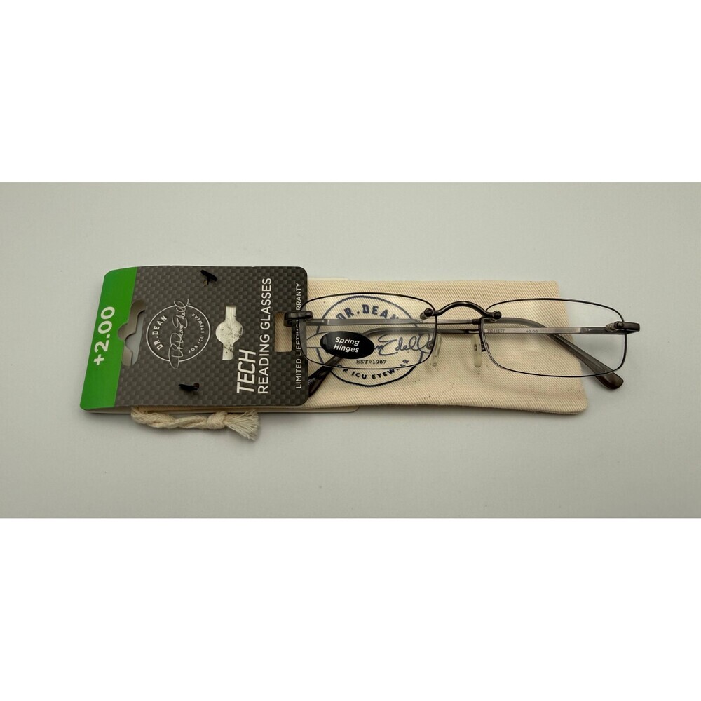 ICU Eyewear Dr. Dean Edell Tech Rimless Reading Glasses +2.0 Magnification